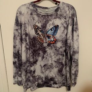 Tie Dye Butterfly Long Sleeve
